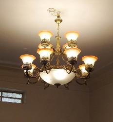The Glass Lamp Colonial Antique Design Chandelier For House