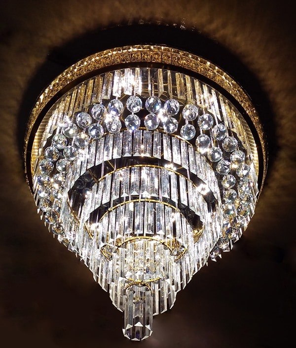 Bright X Prism Crystal Multi Color With Bluetooth Speaker Chandelier