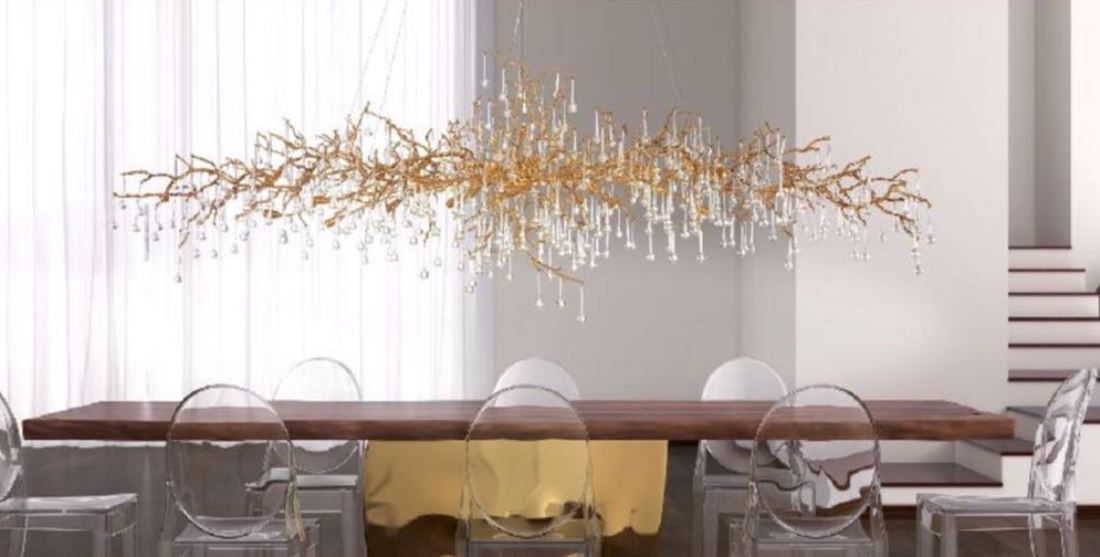 gold tree chandelier