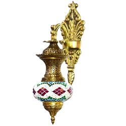Somil Combo Antique & Designer Wall Lamp & Decorative Colorful Glass A Complete Unique Decorative Set
